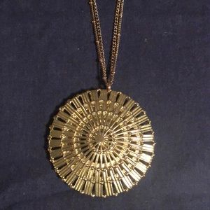 Amrita Singh Gold Metal Medallion Necklace
